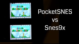 Dingoo A320 PocketSNES vs Snes9x [upl. by Nudd]