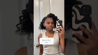 Natural hair beforeafter 🤔 bantuknots [upl. by Loar]