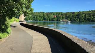 Anglesey Coastal Path Belgian Promenade and Menai Strait in Menai Bridge on beautiful summers day [upl. by Noynek587]