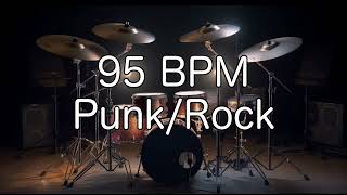 PunkRock Groove 95 BPM Drum Beat for Musicians [upl. by Enyamert39]