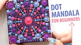 How to paint a dot mandala painting for beginners [upl. by Hsirk]