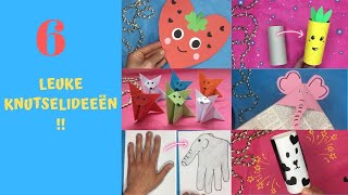 ☆ DIY 6x LEUKE KNUTSELIDEEËN ☆ Makkelijk knutselen met papier ☆ 5 minuten knutselen [upl. by Niccolo]