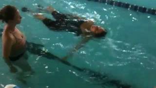 Aquatic Therapy for Transverse Myelitis Rehabilitation  Swimming Laps [upl. by Oicnedurp]