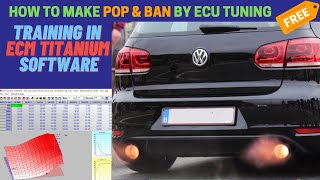 How make pop and bangback fire by ECU tune in ECM TITANIUM tutorial Free [upl. by Rumery324]