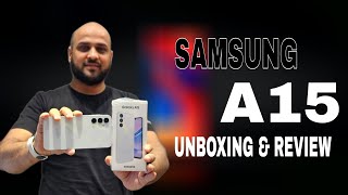 Samsung Galaxy A15 Unboxing and review  HandsOn Design Battery Camera  Why 15 [upl. by Enelrats]