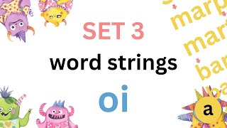 Phase 3 phonics Word Strings for learning to read and write phonics screening check in primary KS1 [upl. by Dee Dee782]