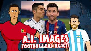 Footballers react to AI IMAGES🤖😂 [upl. by Lativa549]