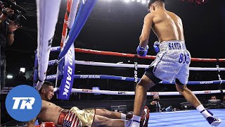 Karlos Balderas Almost Sends Fidel Cervantes Thru the Ropes KO in Rd 2  FIGHT HIGHIGHTS [upl. by Hgielyak]