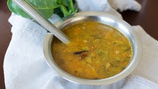 Basale soppu  Basale Soppina Sambar huLi Recipe  Malbar Spinach Recipes [upl. by Cheung166]