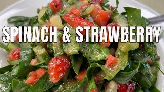 Healthy spinach and strawberry salad Easy spinach salad [upl. by Suolkcin627]