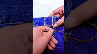 Fitting jeans with a needleshortvideo [upl. by Nahsed]