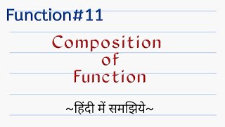 Composition of function  Discrete Mathematics in Hindi [upl. by Sdlonyer]