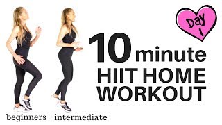 HOME HIIT WORKOUT  10 MINUTES  FULL BODY WORKOUT HIIT CARDIO suitable for every fitness level [upl. by Etnom]