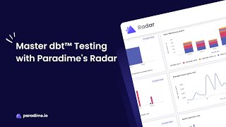 Master dbt™ Testing with Paradime Radar Complete Test Dashboard Tutorial [upl. by Areval439]