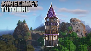 Minecraft  Amethyst Tower Tutorial How to Build [upl. by Airahcaz846]