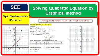 How to solve quadratic equation by graphical method Opt Mathematics class 10 SEE [upl. by Rausch]