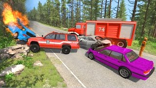 BeamNG drive  Street Racing Crashes [upl. by Eux]