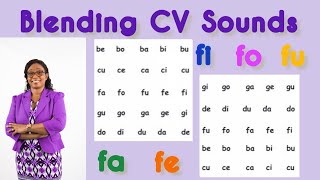 Blending Two Letters Level 1C  Consonant and Vowel  Short sound vowels  Phonics Instruction [upl. by Dione]