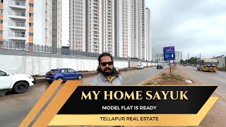 Tour the Stunning 25BHK East Facing Model Flat at My Home Sayuk Tellapur  Prime Property Hyderabad [upl. by Adnawt]