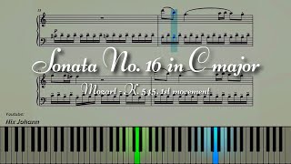 Sonata No 16 in C major  Mozart  Piano Sheet Music [upl. by Ricardo]