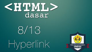 HTML Dasar  Hyperlink 813 [upl. by Iruy]