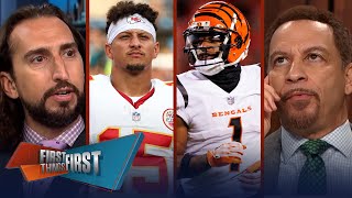 Mahomes responds to Chase’s bold AFC statement Chiefs vs Bengals preview  NFL  FIRST THINGS FIRST [upl. by Aremmat692]