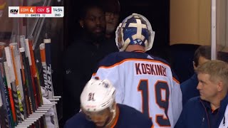 Mikko Koskinen Pulled After Allowing 5 Goals On 12 Shots [upl. by Kincaid]