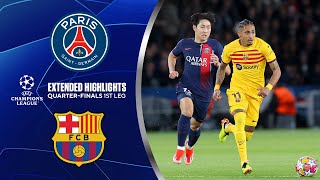 PSG vs Barcelona Extended Highlights  UCL QuarterFinals 1st Leg  CBS Sports Golazo [upl. by Atinuhs]