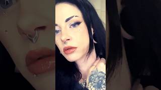 Sad woman makeup makeup blackhair piercings crazyfactory tattoos sigarette easy [upl. by Brnaba]