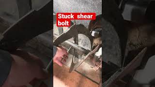 How to remove a stuck shear bolt from your snowblower auger￼ [upl. by Eirret]