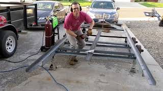 Converting a Camper Trailer to Flatbed  part 2 chapter 2 [upl. by Nob]