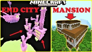 WOODLAND MANSIONS amp END CITIES in MCPE 11   MINECRAFT PE 11 UPDATE [upl. by Nnoryt]