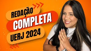 REDAÇÃO UERJ EXEMPLO REAL  ESTRUTURA COMENTADA  2024 [upl. by Leahcimauhsoj]