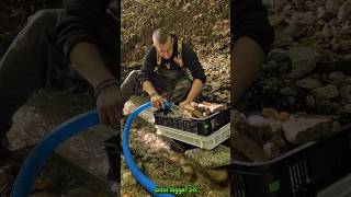 Gold Found Gold Panning with a Water Pump in a Stream GoldPanning [upl. by Ttenneb876]