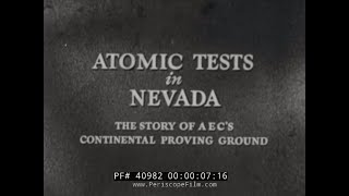 ATOMIC BOMB TESTS IN MERCURY NEVADA HISTORIC FILM 40982 [upl. by Haisej]