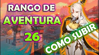 COMO SUBIR A RANGO DE AVENTURA 26 GENSHIN IMPACT  AnimeSet [upl. by Erine]