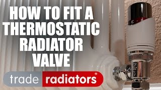 How to fit a thermostatic radiator valve by Trade Radiators [upl. by Yerbua961]