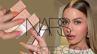 NEW NARS AFTERGLOW LIQUID BLUSH AND SENSUAL SHINE LIPSTICKREVIEW amp TUTORIAL [upl. by Assirt318]