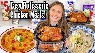 5 of the BEST Recipes Using Rotisserie Chicken  Quick amp EASY Tasty Chicken Dinners  Julia Pacheco [upl. by Vullo885]