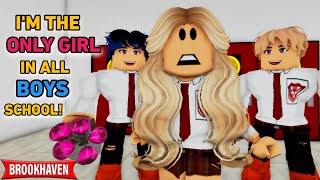 I’m The ONLY GIRL In All Boys School ROBLOX BROOKHAVEN 🏡RP CoxoSparkle [upl. by Aisinoid216]