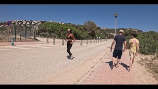 Son Bou 4k View Menorcas Longest and Best Sandy Beach Walk Through Surroundings in Menorca Spain [upl. by Loredo]