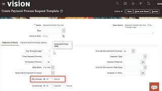 Payables  Create a Payment Process Request Template [upl. by Pathe]