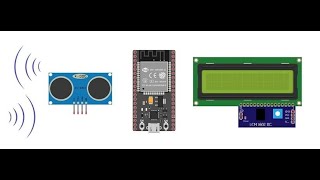 Use of HCSR04 ultrasonic sensor and I2C LCD screen by ESP32 [upl. by Aliban10]