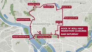 Rock n Roll Half Marathon road closures [upl. by Akimert]