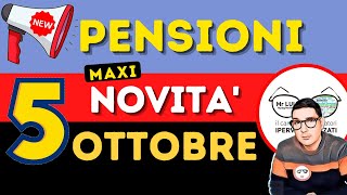 Pensioni OTTOBRE 2021 le 5 Novità IN ARRIVO [upl. by Bussy]