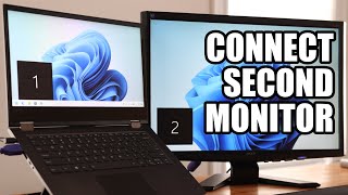 Connect a 2nd Monitor to Laptop on Windows 1011 [upl. by Eyahs523]