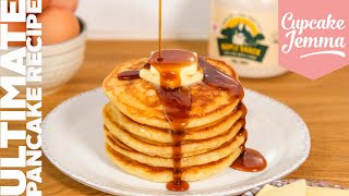 How to Make Super Fluffy American Style Pancakes  Full recipe and ingredients  Cupcake Jemma [upl. by Brenan]