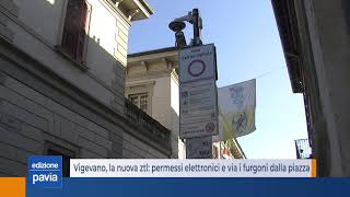 Vigevano la nuova ztl permessi elettronici e via i furgoni dalla piazza [upl. by Attiuqehs]