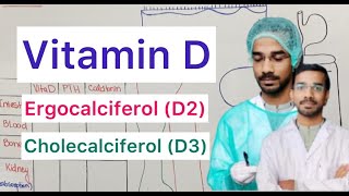 Vitamin D  Ergocalciferol D2  Cholecalciferol D3 [upl. by Laurena63]