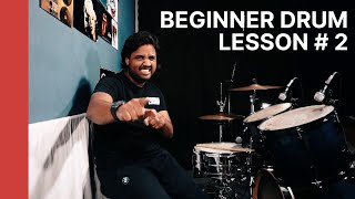 BEGINNER DRUM LESSON  2 by TARUN DONNY [upl. by Noah918]